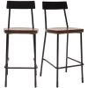 MILIBOO Tabourets De Bar Industriels Métal Et Bois 65 Cm (lot De 2) OUDIN - Noir -France MILIBOO Soldes 2022 13151911 1