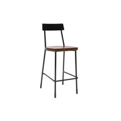 MILIBOO Tabourets De Bar Industriels Métal Et Bois 65 Cm (lot De 2) OUDIN - Noir -France MILIBOO Soldes 2022 13151911 3