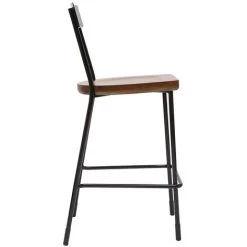 MILIBOO Tabourets De Bar Industriels Métal Et Bois 65 Cm (lot De 2) OUDIN - Noir -France MILIBOO Soldes 2022 13151911 4