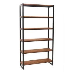 MILIBOO Bibliothèque Industrielle Métal Et Bois ARISTOTE - Bois Clair / Noir -France MILIBOO Soldes 2022 13151914 3