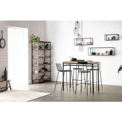 MILIBOO Bibliothèque Industrielle Métal Et Bois ARISTOTE - Bois Clair / Noir -France MILIBOO Soldes 2022 13151914 5