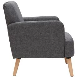 MILIBOO Fauteuil Scandinave Bois ISKO - Gris Foncé - Gris Foncé -France MILIBOO Soldes 2022 13151934 3