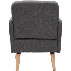 MILIBOO Fauteuil Scandinave Bois ISKO - Gris Foncé - Gris Foncé -France MILIBOO Soldes 2022 13151934 4