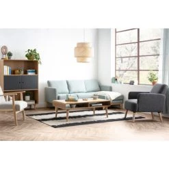 MILIBOO Fauteuil Scandinave Bois ISKO - Gris Foncé - Gris Foncé -France MILIBOO Soldes 2022 13151934 5