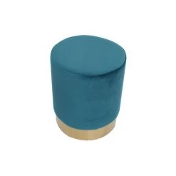 MILIBOO Pouf Rond En Velours Métal AMAYA - Bleu Canard Velours - Bleu Canard Velours 9 MILIBOO Pouf Rond En Velours Métal AMAYA - Bleu Canard Velours - Bleu Canard Velours -France MILIBOO Soldes 2022 13151935 3