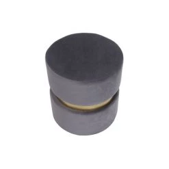 MILIBOO Pouf Rond En Velours Métal JOY - Gris Velours - Gris Velours -France MILIBOO Soldes 2022 13151940 3