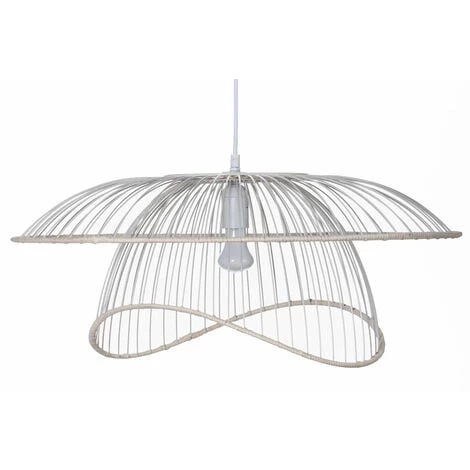 MILIBOO Suspension Métal Rotin STEAM - Blanc - Blanc 3 MILIBOO Suspension Métal Rotin STEAM - Blanc - Blanc