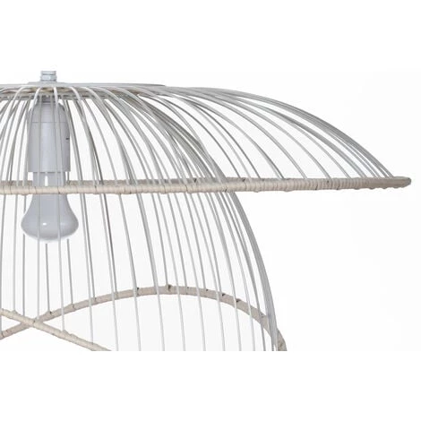 MILIBOO Suspension Métal Rotin STEAM - Blanc - Blanc 4 MILIBOO Suspension Métal Rotin STEAM - Blanc - Blanc – Image 2