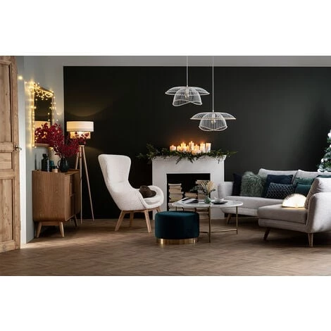 MILIBOO Suspension Métal Rotin STEAM - Blanc - Blanc 5 MILIBOO Suspension Métal Rotin STEAM - Blanc - Blanc – Image 3