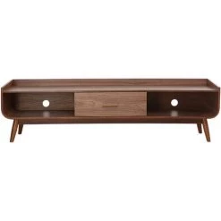 MILIBOO Meuble TV Vintage Bois Noyer 180 Cm HALLEN - Noyer