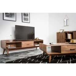 MILIBOO Meuble TV Vintage Bois Noyer 180 Cm HALLEN - Noyer -France MILIBOO Soldes 2022 13160081 5