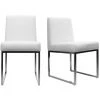MILIBOO Lot De 2 Chaises Design Polyuréthane Blanc Et Acier Chromé JUNIA - Blanc -France MILIBOO Soldes 2022 13179249 1