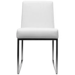 MILIBOO Lot De 2 Chaises Design Polyuréthane Blanc Et Acier Chromé JUNIA - Blanc -France MILIBOO Soldes 2022 13179249 2
