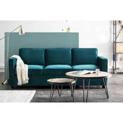 MILIBOO Table Basse Ronde En Manguier Massif L80 X H45 Cm ATELIER - Bois Clair / Noir -France MILIBOO Soldes 2022 13205141 5