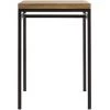 MILIBOO Table Haute Carrée En Manguier Massif Et Métal Noir YPSTER - Bois Clair / Noir
