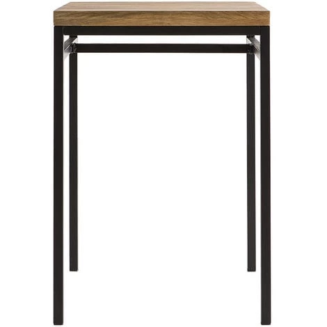 MILIBOO Table Haute Carrée En Manguier Massif Et Métal Noir YPSTER - Bois Clair / Noir 3 MILIBOO Table Haute Carrée En Manguier Massif Et Métal Noir YPSTER - Bois Clair / Noir