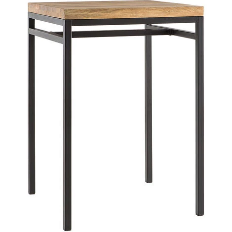 MILIBOO Table Haute Carrée En Manguier Massif Et Métal Noir YPSTER - Bois Clair / Noir 4 MILIBOO Table Haute Carrée En Manguier Massif Et Métal Noir YPSTER - Bois Clair / Noir – Image 2