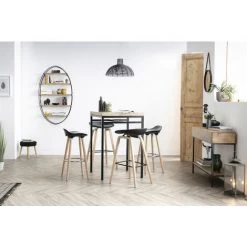 MILIBOO Table Haute Carrée En Manguier Massif Et Métal Noir YPSTER - Bois Clair / Noir 11 MILIBOO Table Haute Carrée En Manguier Massif Et Métal Noir YPSTER - Bois Clair / Noir -France MILIBOO Soldes 2022 13205151 5