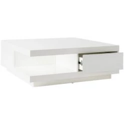 MILIBOO Table Basse Design 2 Tiroirs Blanche KARY - Blanc -France MILIBOO Soldes 2022 13221465 3