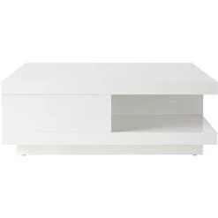MILIBOO Table Basse Design 2 Tiroirs Blanche KARY - Blanc -France MILIBOO Soldes 2022 13221465 4