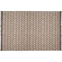 MILIBOO Tapis Moderne Naturel Avec Motif Graphique Noir 160 X 230 Cm ETNICA - Beige Naturel