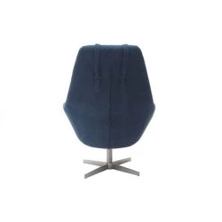 MILIBOO Fauteuil Design Pivotant En Tissu Pied Métal AMADEO - Bleu Foncé - Bleu Foncé -France MILIBOO Soldes 2022 13237279 4