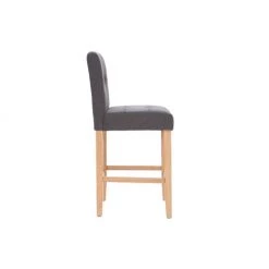 MILIBOO Tabouret De Bar Design Capitonné Bois 65 Cm (lot De 2) ESTER - Gris Foncé - Gris Foncé -France MILIBOO Soldes 2022 13257175 4