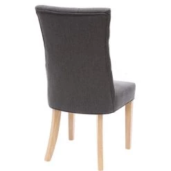 MILIBOO Chaise Classique Tissu Pied Bois VOLTAIRE - Gris Foncé - Gris Foncé -France MILIBOO Soldes 2022 13257188 3