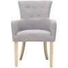 MILIBOO Fauteuil Classique Tissu Gris Clair Pieds Bois Clair LAZARRE - Gris Clair -France MILIBOO Soldes 2022 13262506 1