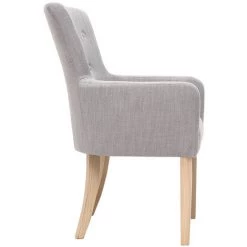 MILIBOO Fauteuil Classique Tissu Gris Clair Pieds Bois Clair LAZARRE - Gris Clair 9 MILIBOO Fauteuil Classique Tissu Gris Clair Pieds Bois Clair LAZARRE - Gris Clair -France MILIBOO Soldes 2022 13262506 3