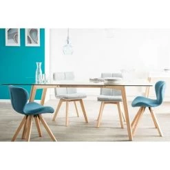MILIBOO Chaises Scandinaves En Tissu Bois (lot De 2) THEA - Gris Foncé - Gris Foncé -France MILIBOO Soldes 2022 13281764 5