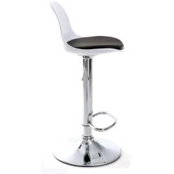 MILIBOO Lot De 2 Tabourets De Bar Design STEEVY - Blanc Et Noir - Blanc Et Noir -France MILIBOO Soldes 2022 13306148 4