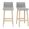 MILIBOO Tabourets De Bar Design Bois 65 Cm (lot De 2) NEW SURF - Gris Perle - Gris Perle -France MILIBOO Soldes 2022 13328161 1