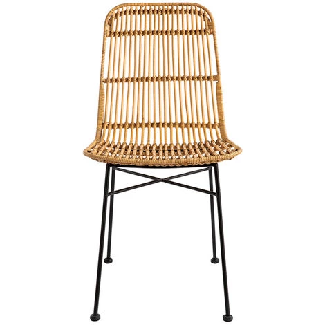 MILIBOO Chaises En Rotin Peint En (lot De 2) MALACCA - Naturel - Naturel 4 MILIBOO Chaises En Rotin Peint En (lot De 2) MALACCA - Naturel - Naturel – Image 2