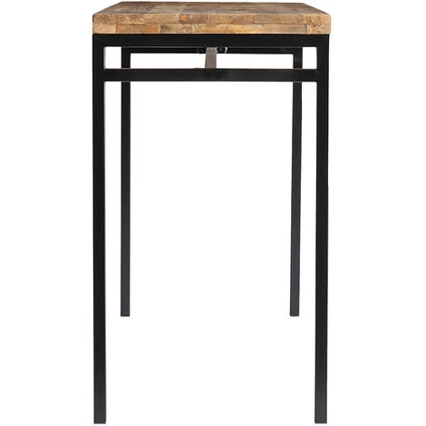 MILIBOO Table Haute Industrielle En Manguier Massif Et Métal Noir YPSTER - Bois Clair / Noir 5 MILIBOO Table Haute Industrielle En Manguier Massif Et Métal Noir YPSTER - Bois Clair / Noir – Image 3