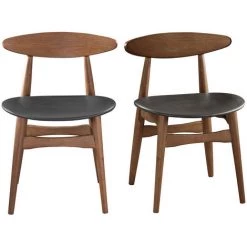 MILIBOO Chaises Design (lot De 2) WALFORD - Noyer - Noyer