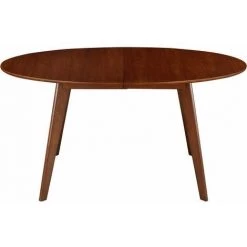 MILIBOO Table à Manger Extensible Design Ovale L150-200 MARIK - Noyer - Noyer