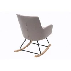 MILIBOO Fauteuil Rocking Chair Design Tissu SHANA - Naturel - Naturel -France MILIBOO Soldes 2022 13400404 3