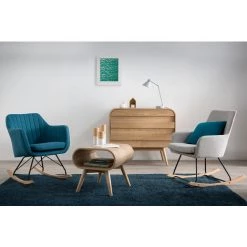 MILIBOO Rocking Chair Scandinave En Tissu ALEYNA - Vert Menthe - Vert Menthe -France MILIBOO Soldes 2022 13400409 5