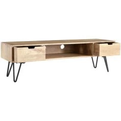 MILIBOO Meuble TV En Manguier Massif Et Métal L150 VIBES - Naturel -France MILIBOO Soldes 2022 13400432 3