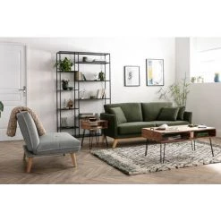 MILIBOO Fauteuil Scandinave à Combiner Tissu Gris Clair BENNIE - Gris Clair -France MILIBOO Soldes 2022 13458347 5