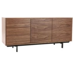 MILIBOO Buffet Vintage 160 Cm Noyer MANNY - Noyer / Noir -France MILIBOO Soldes 2022 13526406 2