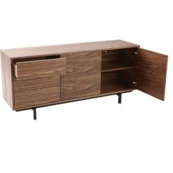 MILIBOO Buffet Vintage 160 Cm Noyer MANNY - Noyer / Noir -France MILIBOO Soldes 2022 13526406 3