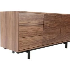 MILIBOO Buffet Vintage 160 Cm Noyer MANNY - Noyer / Noir -France MILIBOO Soldes 2022 13526406 4