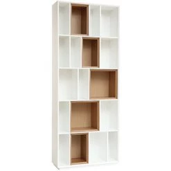 MILIBOO Bibliothèque Design Modulable Blanc Et Chêne JAZZ - Bois Clair / Blanc -France MILIBOO Soldes 2022 13526408 3