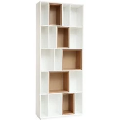 MILIBOO Bibliothèque Design Modulable Blanc Et Chêne JAZZ - Bois Clair / Blanc -France MILIBOO Soldes 2022 13526408 4