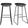 MILIBOO Tabourets De Bar Design Avec Pieds En Métal (lot De 2) PEBBLE - Noir - Noir -France MILIBOO Soldes 2022 13526409 1