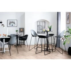 MILIBOO Tabourets De Bar Design Avec Pieds En Métal (lot De 2) PEBBLE - Noir - Noir -France MILIBOO Soldes 2022 13526409 5