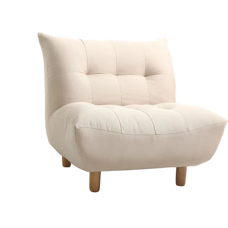 MILIBOO Fauteuil Scandinave En Tissu Chêne YUMI - Beige Naturel - Beige Naturel 4 MILIBOO Fauteuil Scandinave En Tissu Chêne YUMI - Beige Naturel - Beige Naturel – Image 2