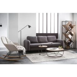 MILIBOO Rocking Chair Tissu Pieds Métal JHENE - Beige Naturel - Beige Naturel -France MILIBOO Soldes 2022 13755314 5